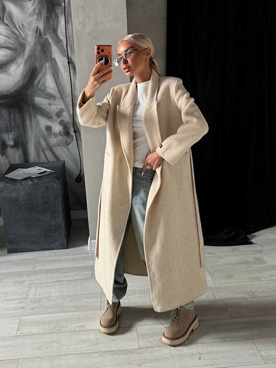 Женское шерстяное пальто Balenciaga premium