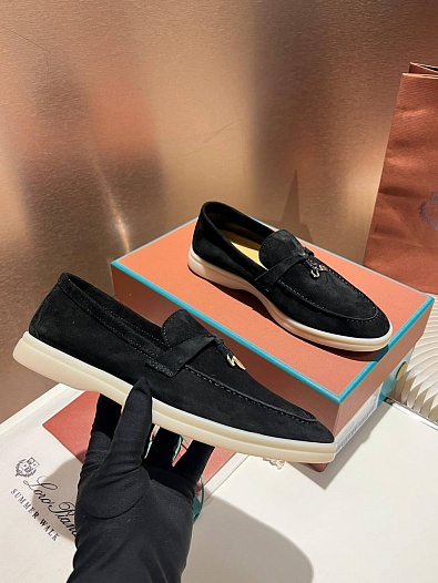 Женские замшевые лоферы Loro Piana Summer Charms Walk premium   