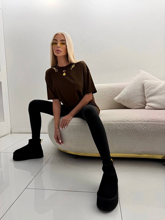 Женская базовая футболка Schiaparelli premium - Brown