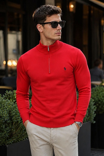 Мужская кофта Роlо Ralрh Lаurеn half-zip - Red   