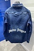 Мужская джинсовая рубашка Palm Angels синего цвета