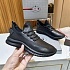 Мужские кожаные кроссовки Prada lace-up - Black