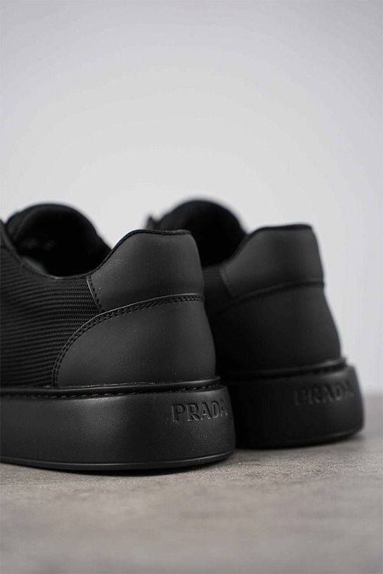Мужские кроссовки Prada logo-plaque - Black