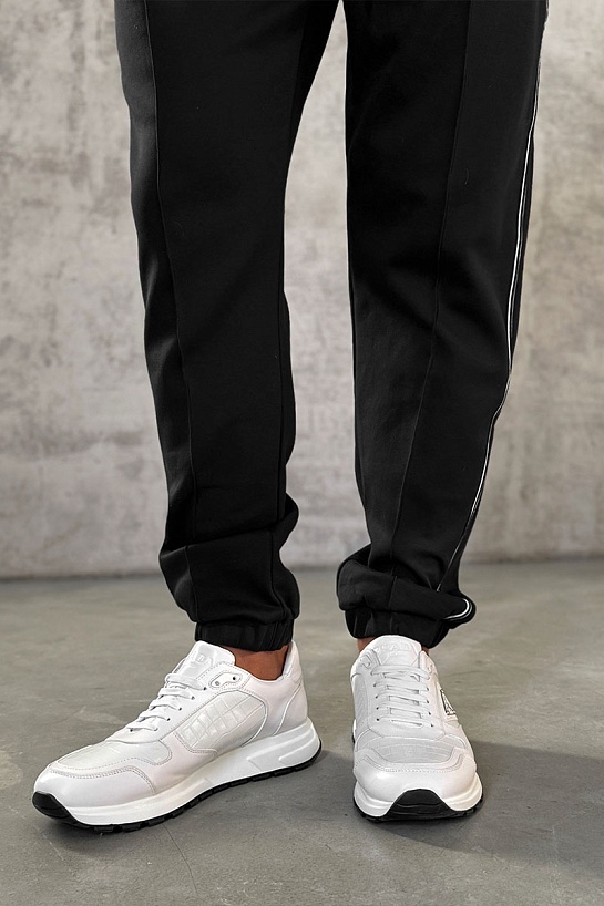 Мужские спортивные штаны Moncler striped - Black