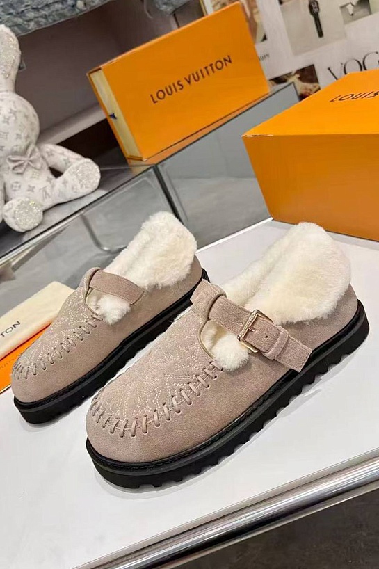 Женские меховые лоферы Louis Vuitton Colorado Comfort Mary Jane