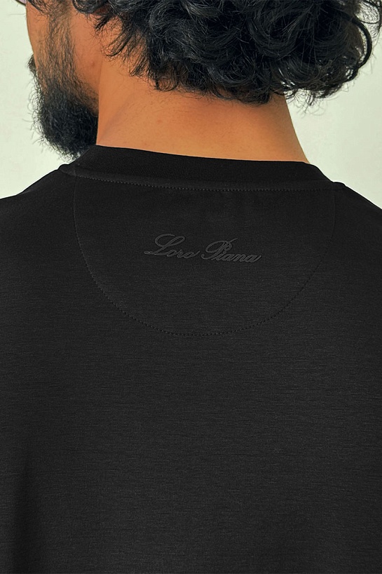 Мужская чёрная футболка Loro Piana