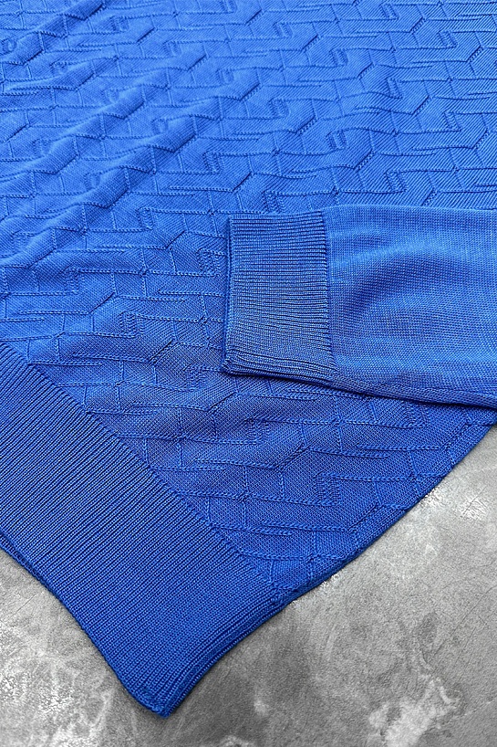 Поло с длинным рукавом Zilli zip-up - Blue