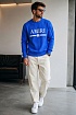 Синий свитшот Amiri MA bar crew-sweat