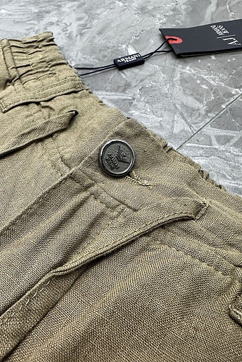 Мужские льняные шорты Armani Jeans   