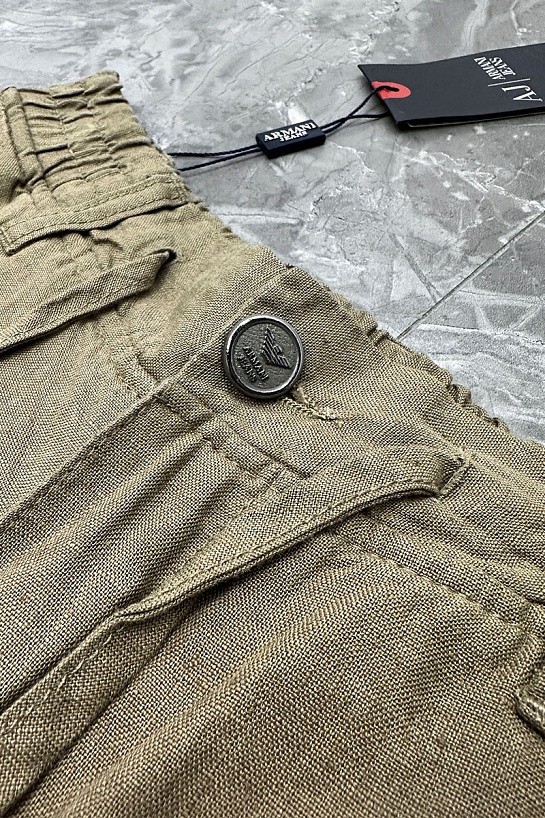 Мужские льняные шорты Armani Jeans