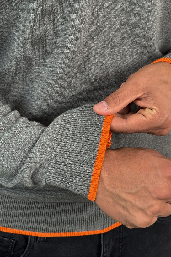 Мужской джемпер Hermes серого цвета