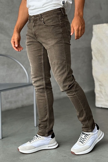 Мужские джинсы Emporio Armani slim fit - Brown   