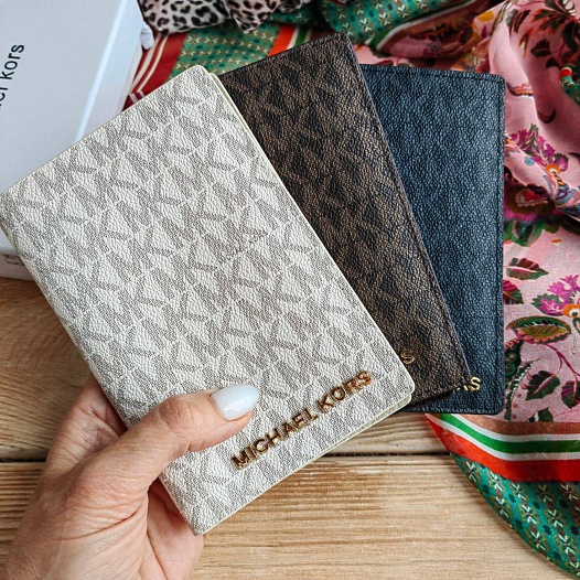 Кожаная обложка на паспорт Michael Kors 14х10 см   