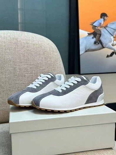 Женские комбинированные кроссовки Brunello Cucinelli low-top premium   