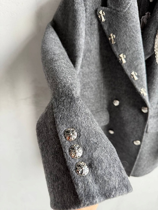 Женский шерстяной пиджак Chrome Hearts premium