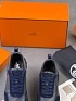 Комбинированные кроссовки Hermes Bouncing - Navy