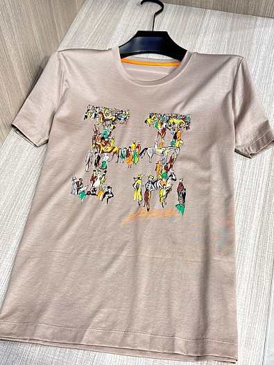 Мужская футболка Hermes Premium - Beige   