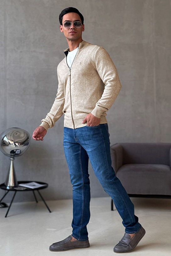 Мужская бежевая кофта Роlо Ralрh Lаurеn pony-embroidered