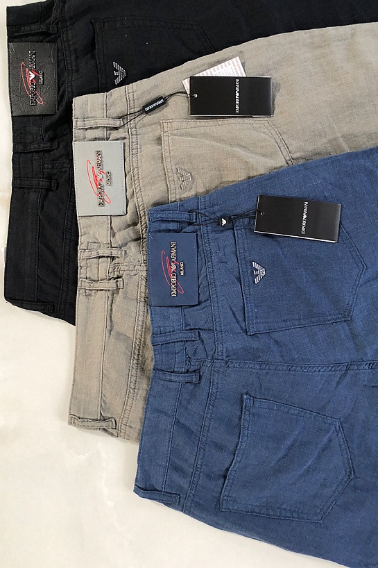 Летние мужские джинсы Emporio Armani Milano - Green