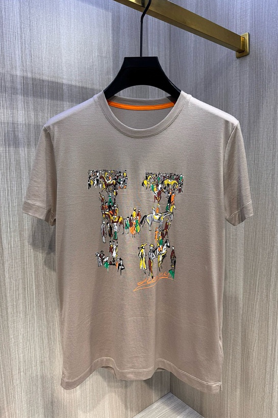 Мужская футболка Hermes Premium - Beige