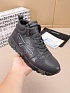 Кожаные кроссовки с мехом Premiata high-top - Grey