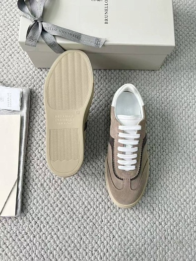 Женские замшевые кроссовки Brunello Cucinelli premium   