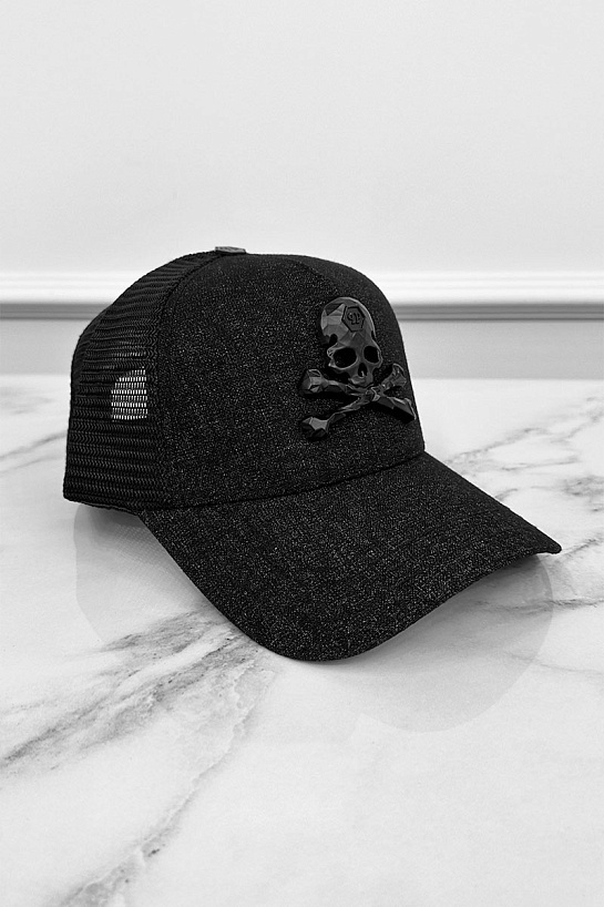Мужская бейсболка Philipp Plein metallic-skull