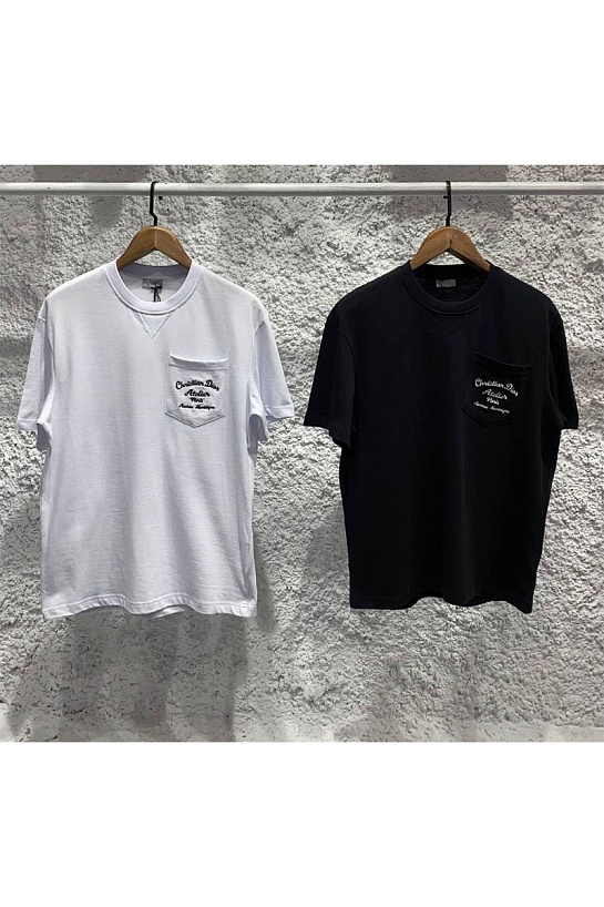 Белая оверсайз футболка Dior Atelier Pocket