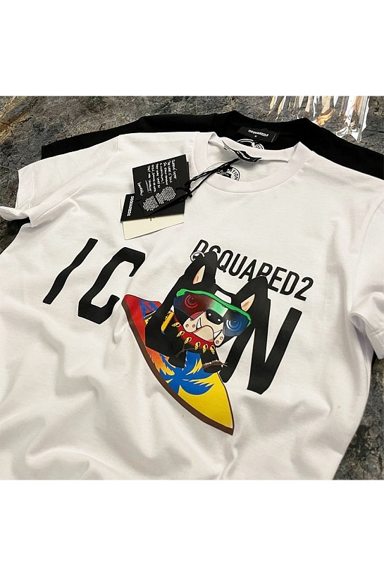 Футболка белого цвета Dsquared2 Icon Ciro Cool
