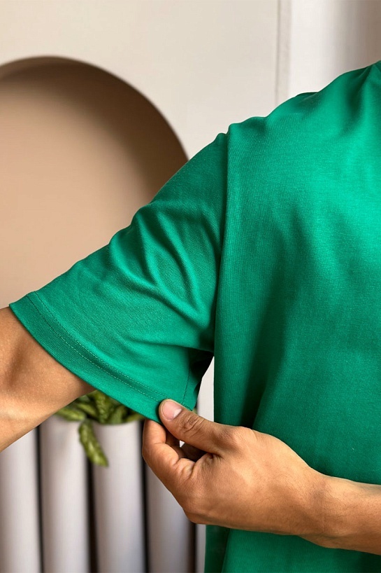 Зелёная оверсайз футболка Bottega Veneta Chain