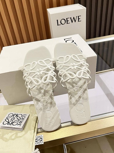 Женские шлёпанцы Loewe Premium - White   