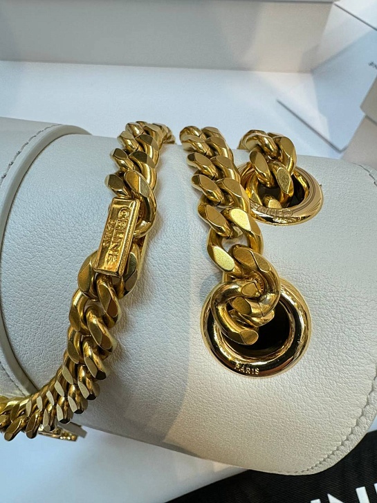 Женская сумка Celine Victorire Medium Premium 21x12x7 см - White