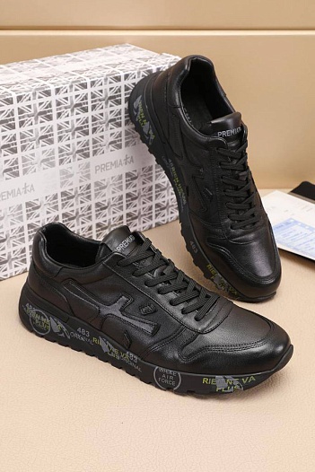 Чёрные кожаные кроссовки Premiata Mick   