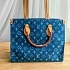 Женская сумка Louis Vuitton tote denim 34x26 см