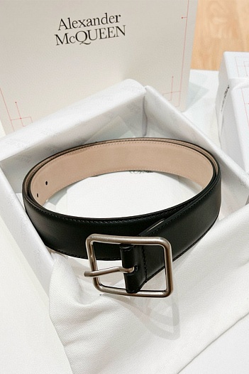 Кожаный ремень Alexander McQueen Premium (ширина 3.5 см)   
