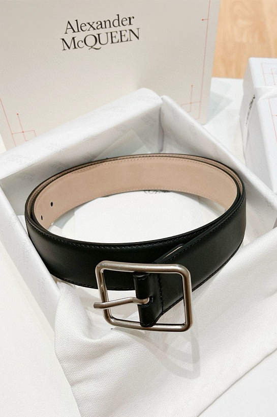 Кожаный ремень Alexander McQueen Premium (ширина 3.5 см)