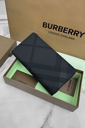Кожаное портмоне Burberry Premium 19.5x10.5x2.5 см   