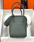Женская кожаная сумка Hermes Lindy Premium 26x18x13 см - Green