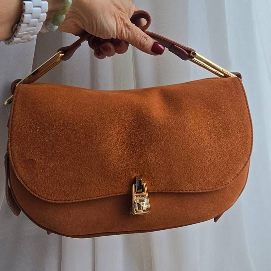 Замшевая сумка Coccinelle Suede Bim 28x18 см