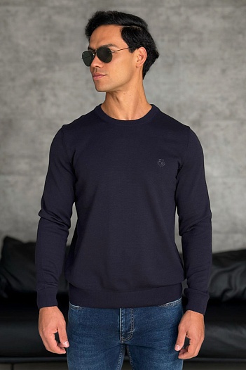 Мужской тёмно-синий джемпер Loro Piana   