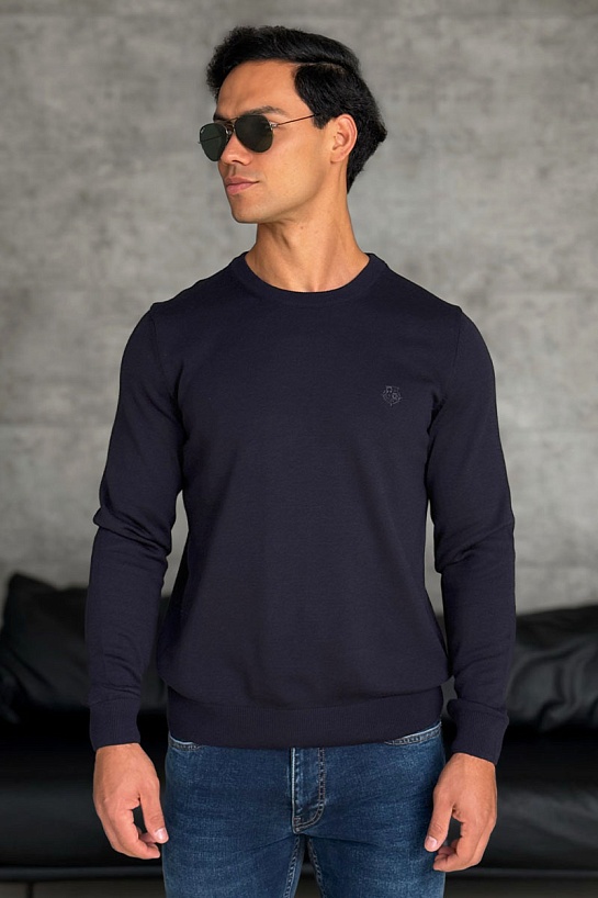 Мужской тёмно-синий джемпер Loro Piana