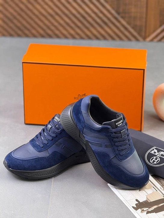 Мужские комбинированные кроссовки Hermes