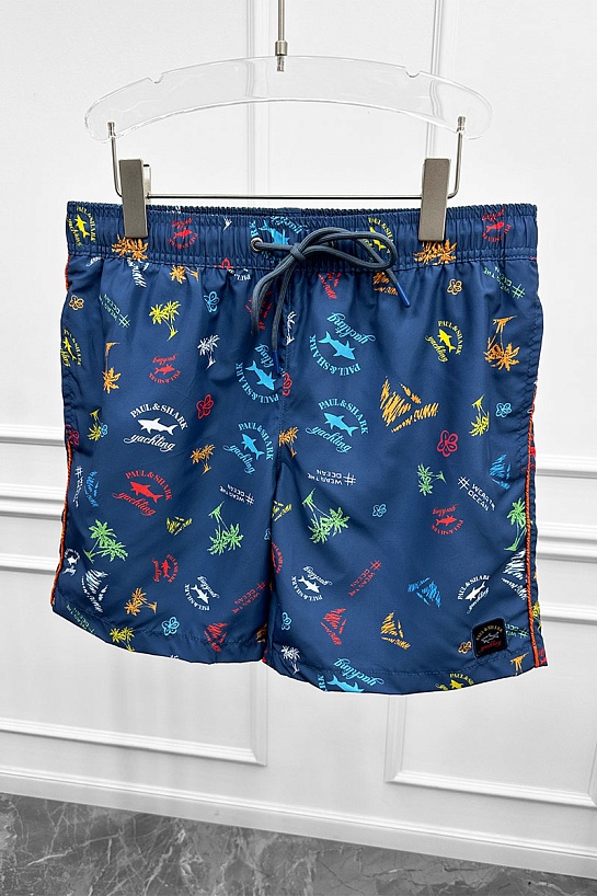 Мужские шорты цвета индиго Paul & Shark "Wear the Ocean"