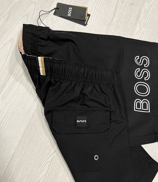 Мужские чёрные шорты Hugo Boss Mooneye