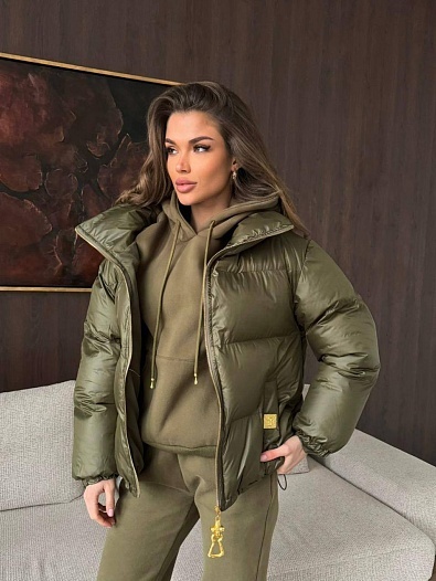 Женский костюм тройка на флисе Schiaparelli premium - Green   