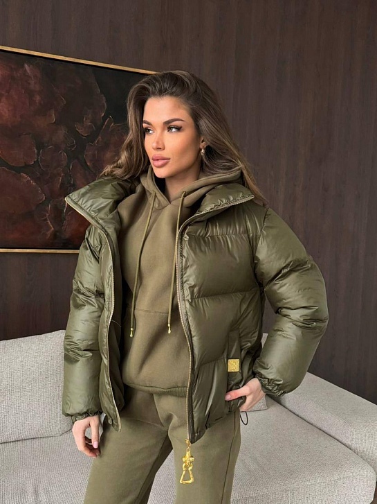 Женский костюм тройка на флисе Schiaparelli premium - Green