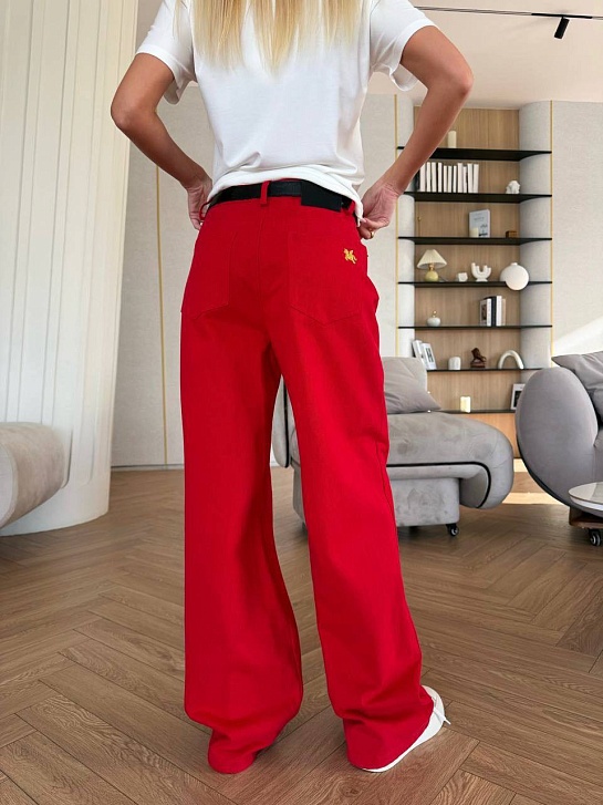 Красные женские джинсы Hermes premium