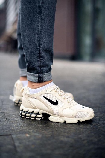 Кроссовки Stussy x Nike Zoom Spiridon Cage 2 Fossil   