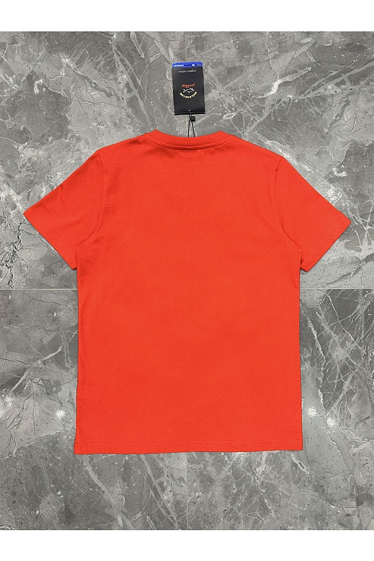 Футболка оранжевого цвета Paul & Shark logo-patch