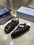 Женские кожаные сандалии Prada Monolith - Black